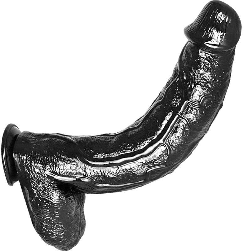 43Cm*8Cm Huge Realistic Dildo Suction Cup, Black