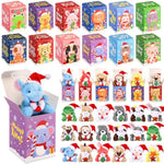 24 Sets Christmas Mini Stuffed Animals Toy With Xmas Boxes Tiny Christmas Keychain Animal Plush Toys For Xmas Party Favors Goodie Bag Filler Classroom Exchange Gift