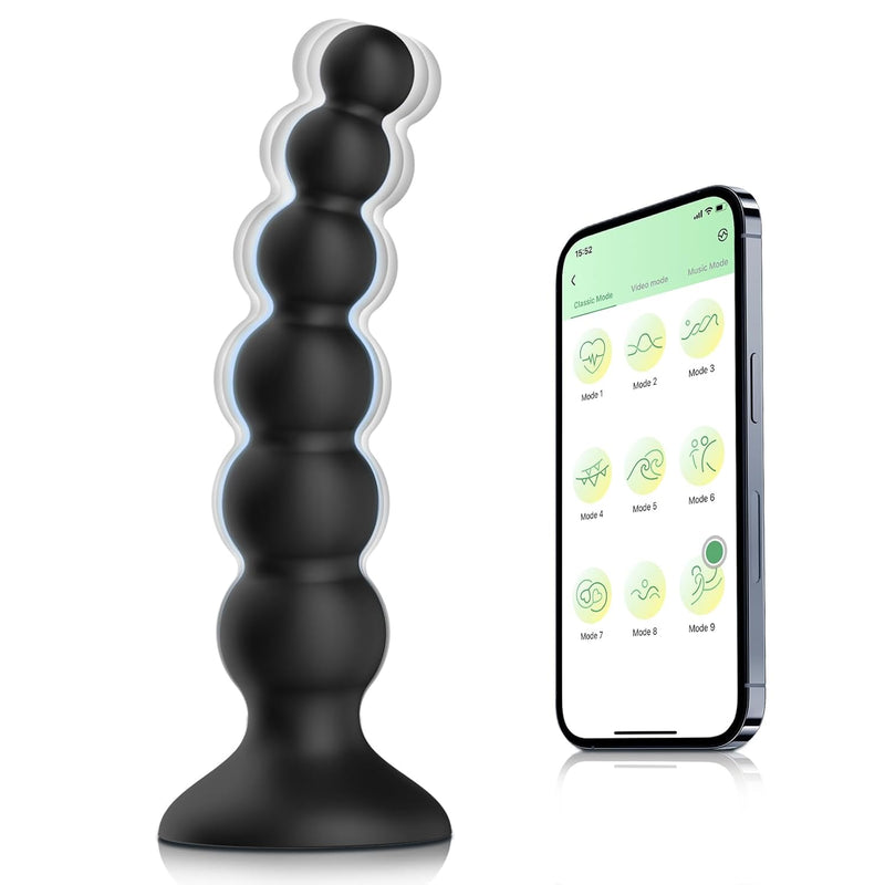 Vibrating Anal Beads Butt Plug Adult Sex Toys Anal Vibrator App Control With 9 Vibrating Sex Toys For Men, Women And Couple Games Prostate Massager Adult Toys Bullet Vibrator Silicone Waterproof