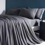 Bed Sheet Set Microfiber 1800 Threads Egyptian Super Soft Sheets 16-Inch Deep Pocket - Hypoallergenic - 6 Piece (Dark Grey, Queen)