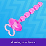 Vibrating Anal Beads Adult Sex Toy | 5.5 Inch Vibrating Butt Plug | Dildo Anal Toys Prostate Massager For Beginners | Waterproof Removeable Bullet Vibrator For Men, Women And Couples | Pink