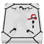 Bdsm Toys Bed Bondage Restraints Set, Sex Straps Kit Fit For Thicker Mattress, Handcuffs Blindfold Tickler, Body Positioner For Bedroom Femdom Adult Pleasure Coupes Extreme Kinkly Games