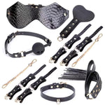 BDSM Restraints Kit for Couples – Premium Bondage Set with Handcuffs, Blindfold & Collar, Adjustable & Beginner Friendly, Comfortable PU Leather, Couples Intimacy Play