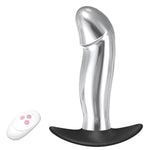 10 Modes Remote Metal Anal Vibrator, USB Recharge Anal Plug Butt Plug Vibrator with Ring Adult Sex Toy for Women Men