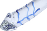 Blue Swirl Large Double-Ended Glass Dildo – Crystal Dual-Headed Pleasure Wand