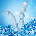 Clear Glass Double-Ended Dildo – 8.46" G-Spot Pleasure Wand with Beaded Design