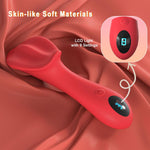 3-in-1 Vibrator Wand – Clitoral, Vaginal & Labia Stimulator with 9 Modes & LCD