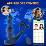 Rotating Prostate Massager – 3 Rotation, 9 Vibe Modes, Cock Ring & App Control