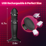 3-in-1 Bluetooth Remote Control Thrusting Vibrating Butt Plug for Couples’ Pleasure