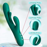 3-in-1 G-Spot Rabbit Vibrator – 14 Vibration & 7 Tongue-Licking Modes, Emerald