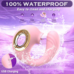 Rose G-Spot Vibrator with 12 Vibration & Licking Modes, Dual Stimulation Toy