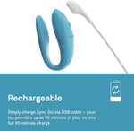 Sync Go Couples Vibrator | App-Controlled Dual Stimulation G-Spot & Clitoris Toy