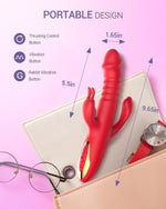 3-in-1 Thrusting Rabbit Vibrator with 12 Modes – G-Spot & Clitoral Stimulation