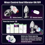 Vibrating Butt Plug with Flashing Light Base – Small Anal Plug for Men & Couples