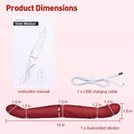 Double-Ended Thrusting Vibrator – Realistic Dual-Head Dildo for Couples & Solo Play