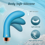 Powerful G-Spot & Anal Vibrator – 10 Modes, Soft Silicone, USB Rechargeable (Blue)