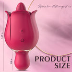 Rose Clitoral Licking Vibrator – Mini Waterproof Toy with 9 Modes for Women & Couples