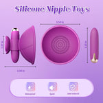 Vibrating Nipple Toy with 10 Vibration Modes, Silicone Bullet Stimulator for Couples