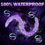 23.2'' Double-Ended Flexible Dildo – Clear Purple Monster Toy for Dual Pleasure