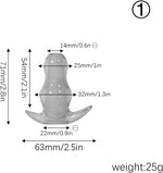 3-Piece Transparent Hollow Anal Plug Set with Douche & Dilator Function