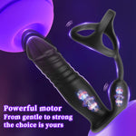App-Controlled Thrusting Anal Stimulator with Vibrating Ring & Prostate Massager