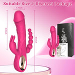 Thrusting Rabbit Vibrator with Multiple Speeds, G-Spot & Anal Stimulation, Adult Toy