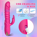 Thrusting Rabbit G-Spot Vibrator – Waterproof Silicone Dildo with 10 Vibration Modes