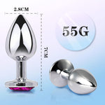 Jeweled Anal Plug, Adult Sex Toy for Men, Women & Couples, G-Spot Beads, Rose