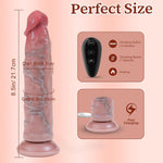 Thrusting Dildo Vibrator – Realistic Heated Suction Cup Toy with 10 Vibration Modes