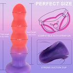 6.3'' Silicone Anal Butt Plug with Suction Cup, G-Spot & Prostate Stimulator