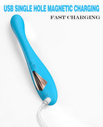 Rechargeable G-Spot & Clitoral Vibrator – 10 Modes, Waterproof Massager (Blue)