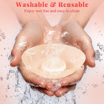 Nipple Vibrator with 10 Modes, Silicone Invisible Stimulator for Couples (Nude)