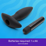 Vibrating Silicone Butt Plug – 3.5" Beginner-Friendly, 7 Modes, Waterproof (Black)