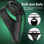 Remote-Controlled Vibrating Ring with Taint Stimulator – Enhancer for Men/Couples