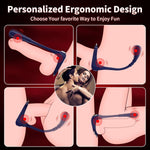 Adjustable Prostate Massager & Cock Ring – Vibrating Anal Beads for Intense Pleasure