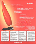 Hot Ember 10-Function Waterproof Rechargeable Silicone Vibrator with Flickering Tip