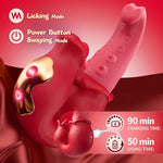 Thrusting Rose Vibrator – 10 Licking & Vibration Modes, G-Spot & Clit Stimulator