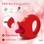 2-in-1 Clitoral & G-Spot Vibrator – 10 Licking, Biting & Vibration Modes