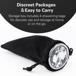 4PCS Jewel Anal Plug Set, G-Spot Training Kit for Beginners, Unisex (White)