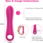 Mini G-Spot Dildo Vibrator – 10 Mode Finger Vibrator for Clitoral & Anal Pleasure