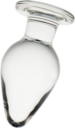 Large Crystal Mushroom-Shaped Glass Butt Plug for Men & Women, Transparent