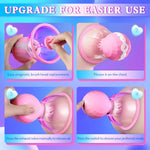 Nipple Vibrator for Women, 10 Modes & 360° Rotation, Sucking Breast Massager