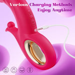 Thrusting Rabbit Vibrator for Women - 10 Vibration & 7 Thrust Modes, Heating