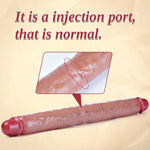 17.7" Extra Large Dual-Headed Flexible Dildo – Realistic, Thick Silicone Toy