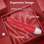 Thrusting Dildo Vibrator – 9.6" Rotating & Vibrating Toy with 6 Thrust Modes