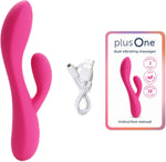 Dual Rabbit Vibrator with 10 Modes, Body-Safe Silicone, Waterproof & USB Rechargeable