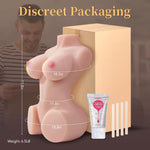 6.5LB Male Sex Doll Torso – Realistic Vagina, Anal & Big Breasts Hands-Free Masturbator
