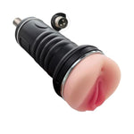 2 in 1 Male Masturbator with 3XLR Adapter Sex Machine Auto Thrusting 2 in 1 Pocket Pussy & Anus Sucking Cup Soft Fleshy Penis Training Masturbator for Men
