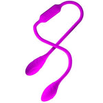 Double Ended Vibrator Vibrating Ball Egg with 12 Vibrations Women G spot Double Headed Dildo Bullet Vibrator Rechargeable Double Penetration Anal Prostate Adult Sex Toy