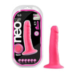 Blush Neo Elite 5.5" Dildo for Beginners - Ultrasilk Silicone Realistic Cock - SensaFeel Technology - Suction Cup Base and O-Ring Harness Compatible - Safe Sex Toy for Women Men & Couple- (Neon Pink)